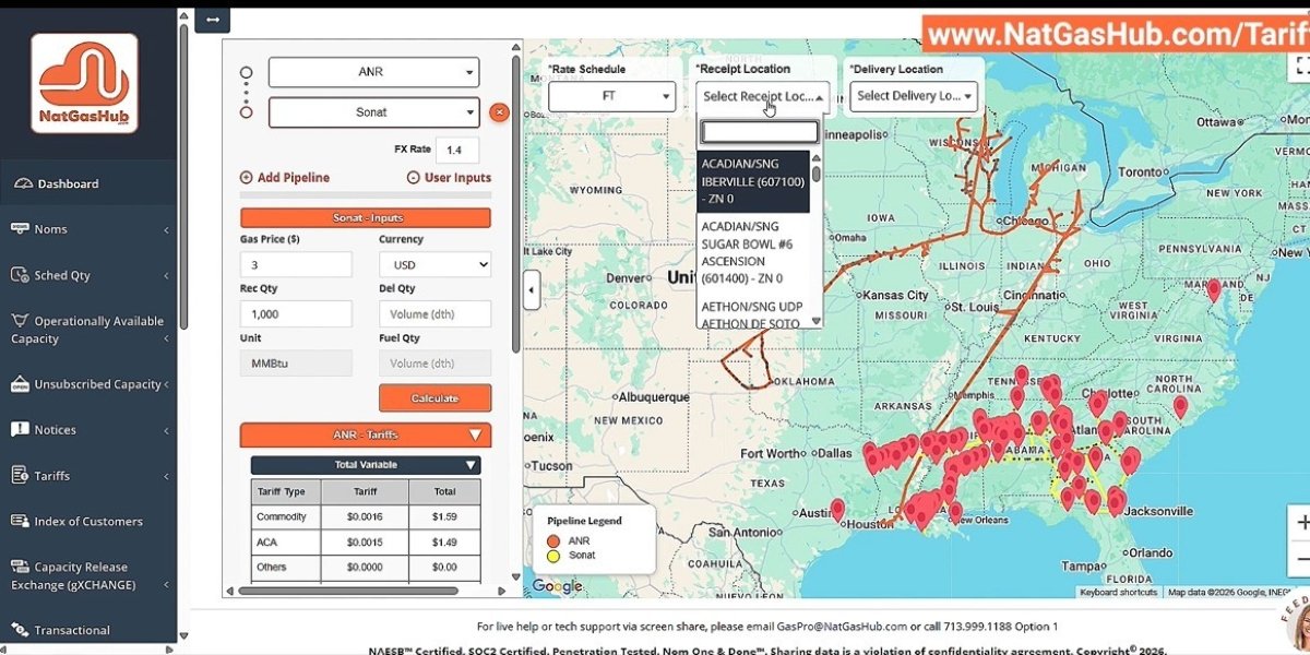Optimizing Pipeline Tariff Management With NatGasHub gTARIFF