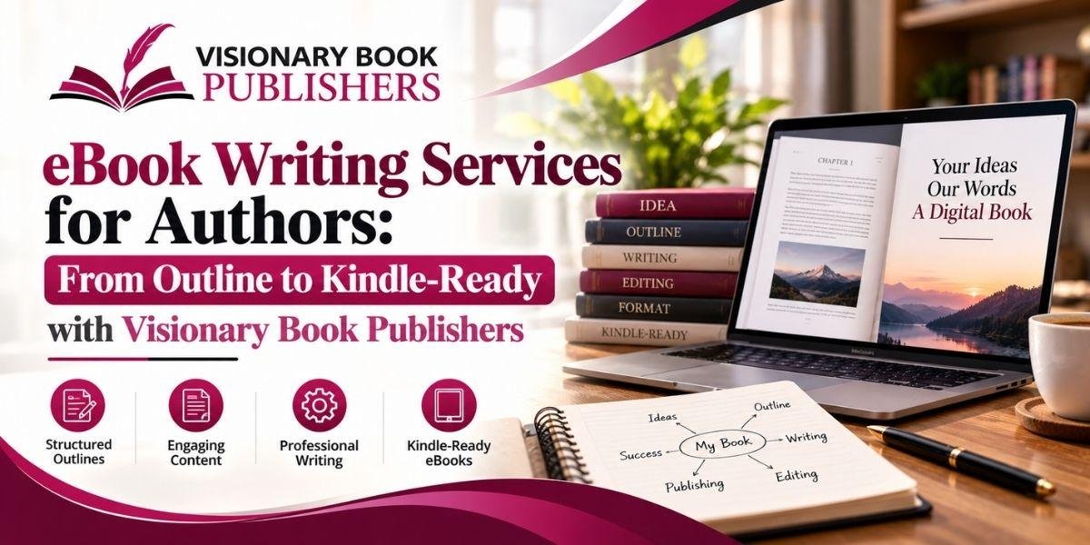 eBook Writing Services for Authors, From Outline to Kindle-Ready with Visionary Book Publishers
